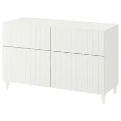 IKEA BESTÅ(793.848.87) комбинация полок с дверцами/ящиками, белый / Суттервикен / Каббарп белый