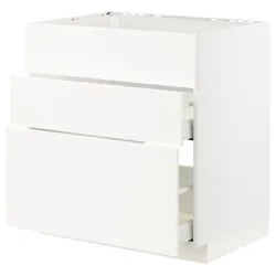 IKEA METOD / MAXIMERA(793.356.08) стояча шафа / витяжка з ящиками, білий/Veddinge білий