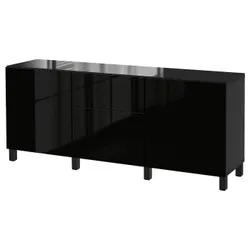 IKEA BESTÅ(796.120.97) поєднання поличників з DRZW/DRAC, Czarnybrowz/selsviken глос/чорний