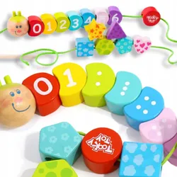 ДЕРЕВ'ЯНІ БУСИ, БЛОКИ MONTESSORI, ЗАЙМАЮЧА ІГРАШКА TooKY