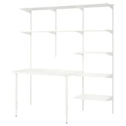 IKEA BOAXEL / LAGKAPTEN(494.406.20) книжкова шафа зі стільницею, білий