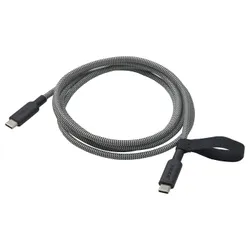 IKEA RUNDHULT(606.209.26) USB-C на USB-C, черный/белый