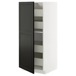 IKEA METOD / MAXIMERA(995.788.32) Висока шафа з ящиками, Biały/Bodbyn Black