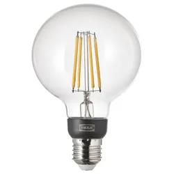 IKEA TRÅDFRI(905.390.72) Светодиодная лампа E27 470 люмен, интеллектуальная беспроводная связь с регулируемой яркостью/теплый белый прозрачный/сфера
