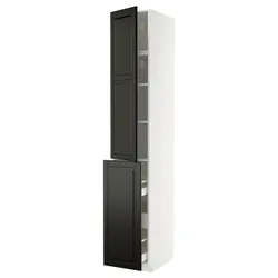 IKEA METOD / MAXIMERA(195.788.07) SZA HISZU 3SZU/1D/2OK, Biały/Bodbyn Black
