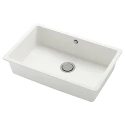 IKEA KILSVIKEN(995.903.96) утопленная раковина, 1 камера, Белый кварцевый композит