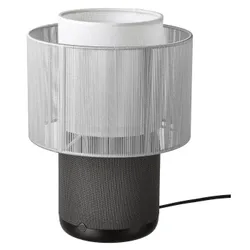 IKEA SYMFONISK(694.825.48) лампа/динамик с Wi-Fi, тканевый абажур, черно-белый