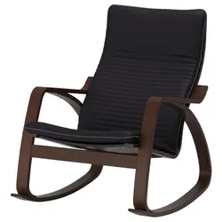 IKEA POÄNG(294.292.37) крісло-гойдалка, коричневий / Knisa чорний
