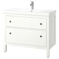 IKEA HEMNES / ORRSJÖN(095.468.07) тумба під умивальник з ящиками/мийкою/змішувачем, білий