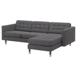 IKEA LANDSKRONA (092.726.66) 3-місний диван, з шезлонгом / Гуннаред темно-сірий / дерев