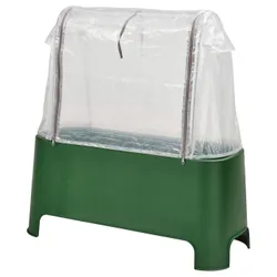 IKEA ASPAREN(895.775.45) Горщик з кришкою, зовнішній зелений/прозорий білий