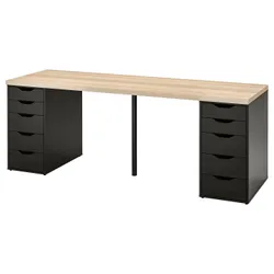 IKEA LAGKAPTEN / ALEX(994.176.55) рабочий стол, Окрашенный дуб в белом/царнибрąZ