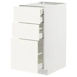 IKEA METOD / MAXIMERA(195.071.60) sz stj 3fr/2n/wed/w sz, білий/Вальстена білий