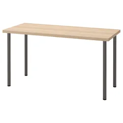 IKEA LAGKAPTEN / ADILS(894.172.55) стол письменный, под белый/темно-серый мореный дуб