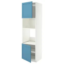 IKEA METOD(896.018.28) Sza St Pie/Mikr 2dr/половина, Biały/Lerhyttan Blue