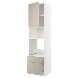 IKEA METOD / MAXIMERA(394.612.79) в сз д пиріг / мікр з дрз / 2 сзу, білий/Stensund beige