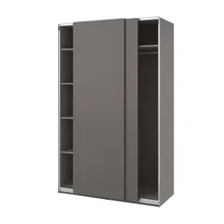 IKEA PAX / HASVIK(394.993.19) Гардероб, темно-серый/темно-серый