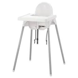 IKEA ANTILOP(290.672.93) високе крісло, білий / срібний