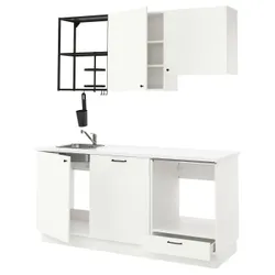 IKEA ENHET (893.373.48) кухня, антрацит / білий