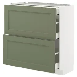 IKEA METOD / MAXIMERA(295.172.86) STJ 2FR/3SZU Шкаф, Biały/Axstad Greya -green