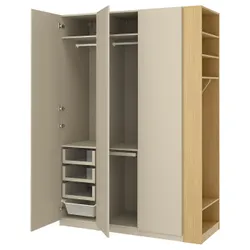 IKEA PAX / REINSVOLL(296.069.04) Комбинация гардероба, серый серо -подобный/имит. дуб