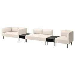 IKEA LILLEHEM(595.534.66) 5-OS-модуль дивана с боковой столом, Висл/Бежевый металл