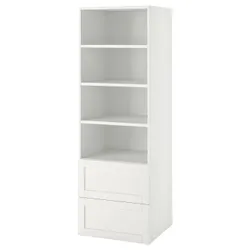 IKEA SMÅSTAD / PLATSA(794.832.98) стійка, біла біла рамка / з 2 ящиками