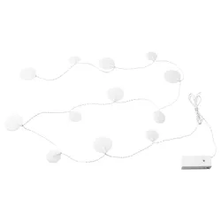 IKEA AKTERPORT (805.048.36) Светодиодная гирлянда, 12 лампочек, на батарейках / Камешки белые