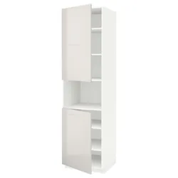 IKEA METOD(694.654.69) шестой высокий микро 2д/половина, белый/Рингхульт светло-серый