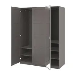 IKEA PAX / BERGSBO/ÅHEIM(894.352.59) Гардеробная комбинация, темно-серый темно-серый/зеркальный
