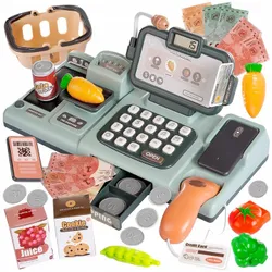 Каса Kinderplay з аксесуарами дитяча каса іграшка набір каса з продуктами іграшка для дитини