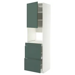 IKEA METOD / MAXIMERA(796.057.18) Це для 3-дверного/3-дверного універсала Майка, білий/Aspudden темно-сіро-зелений