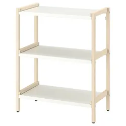 IKEA EKENABBEN(104.878.16) відкрита книжкова шафа, осика / біла