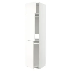 IKEA METOD(695.073.65) высокий шкаф для льда/морозильная камера/3 двери, белый/Вальстена белый