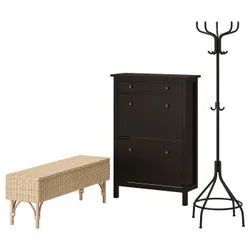 IKEA HEMNES / TOLKNING(896.039.69) Зал мебель, установка 3 ПК, Черный/czarnobrąz