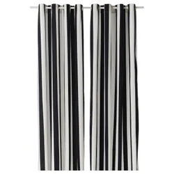 IKEA SLÅNHÖSTMAL(206.078.42) Занавес, 2 шт., белые/черные полосы/с печи