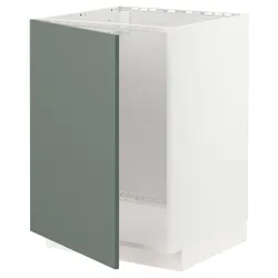 IKEA METOD(494.637.39) шкаф для раковины, белый/бодарп серо-зеленый