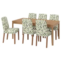 IKEA EKEDALEN / BERGMUND(594.084.84) стол и 6 стульев, имитация. dębu / Fågelfors wielobolorny