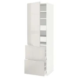 IKEA METOD / MAXIMERA(193.775.35) w sz z pół / 4 szu / drz / 2 fr, белый/Рингхульт светло-серый