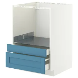 IKEA METOD / MAXIMERA(896.013.57) Шкаф STJ до микр Ком/Сви, Biały/Lerhyttan Blue