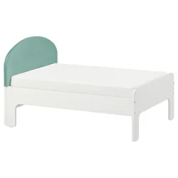 IKEA SLÄKT(194.876.33) выдвижной каркас кровати, белый / серо-бирюзовый
