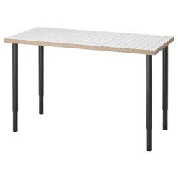 IKEA LAGKAPTEN / OLOV(895.084.20) письмовий стіл, білий антрацит/чорний