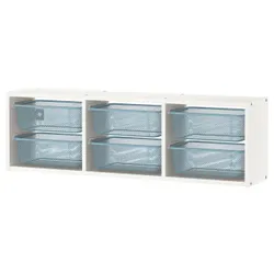 IKEA TROFAST(394.782.08) настенный шкаф, белый/серо-синий