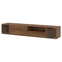 IKEA EKET(995.809.86) Телевізійне кабінет, hifi, коричневий горіх/безбарвне скло