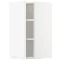 IKEA METOD(294.628.25) навесной шкаф с полками, белый / Воксторп матовый белый