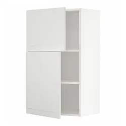 IKEA METOD(894.577.41) навісна шафа з полицями / 2 двер, білий/Stensund білий