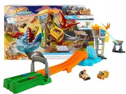 Набор гоночной трассы Hot Wheels RacerVerse Jurassic World + 2 машинки HTP12