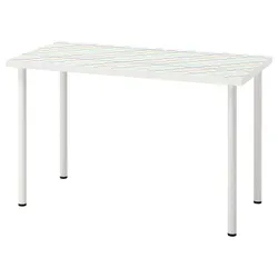 IKEA LAGKAPTEN / ADILS(995.827.49) рабочий стол, Разноцветная/белая решетка