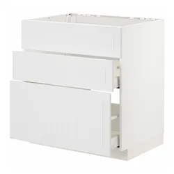 IKEA METOD / MAXIMERA (894.094.58) стоячий шкаф / вытяжка с ящиками, белый / Стенсунд белый