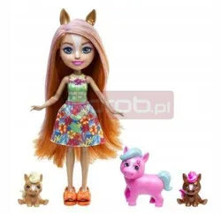 Набор "Семья лошадей" из серии "Enchantimals": кукла пони Пенси, 3 животных, HXB99